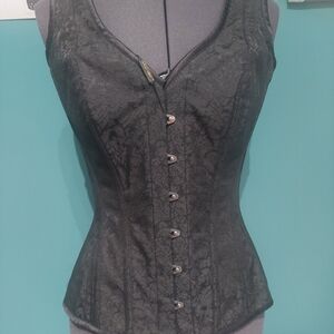 Elegant Black Lace Corset Top